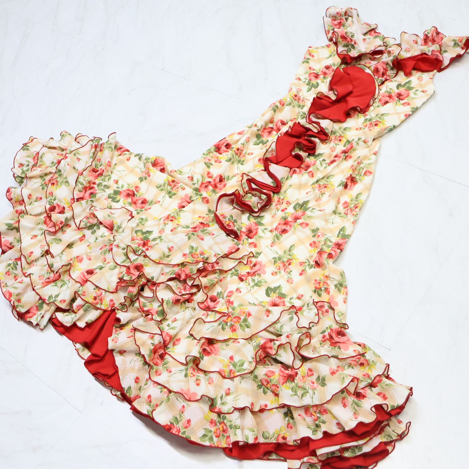 美品 フラメンコ衣装】アイボリー SONIA JOHNES ソニアジョーンズ 