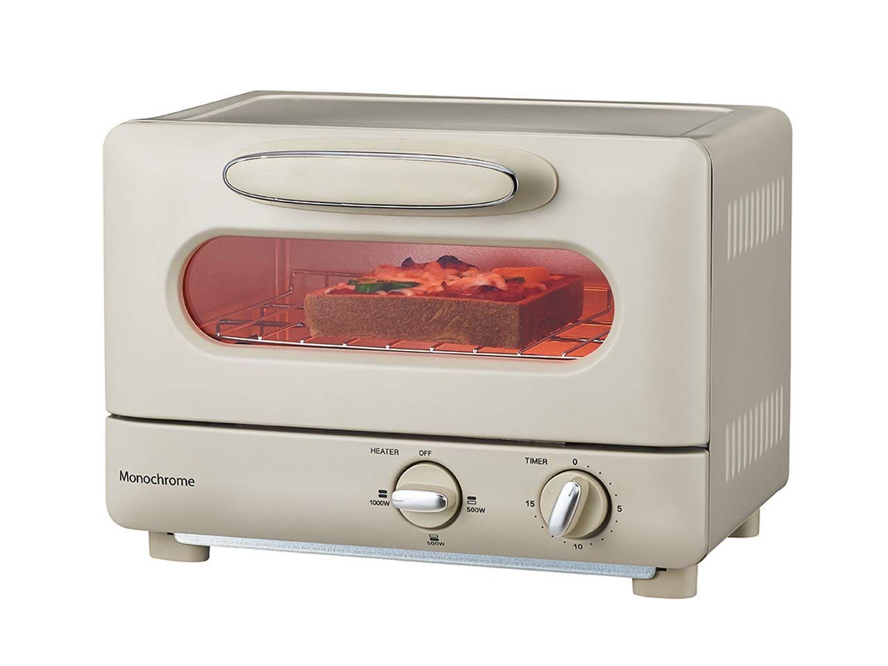 新着商品 ホワイト レトロ パンくずトレー付き 15分タイマー ヒーター3段階切替 MOS-1028|W 1000W オーブントースター コイズミ モノクローム Monochrome