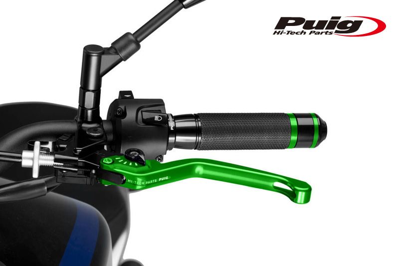 定番，高品質Puig(プーチ)  220VN NON-FOLDABLE CLUTCH LEVER 3.0 GREEN/BLACK（固定タイプ） レバー