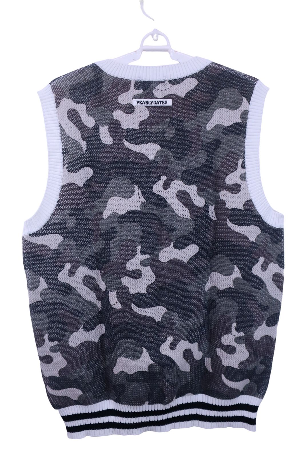 超美品】PEARLY GATES(パーリーゲイツ) ニットベスト グレー迷彩