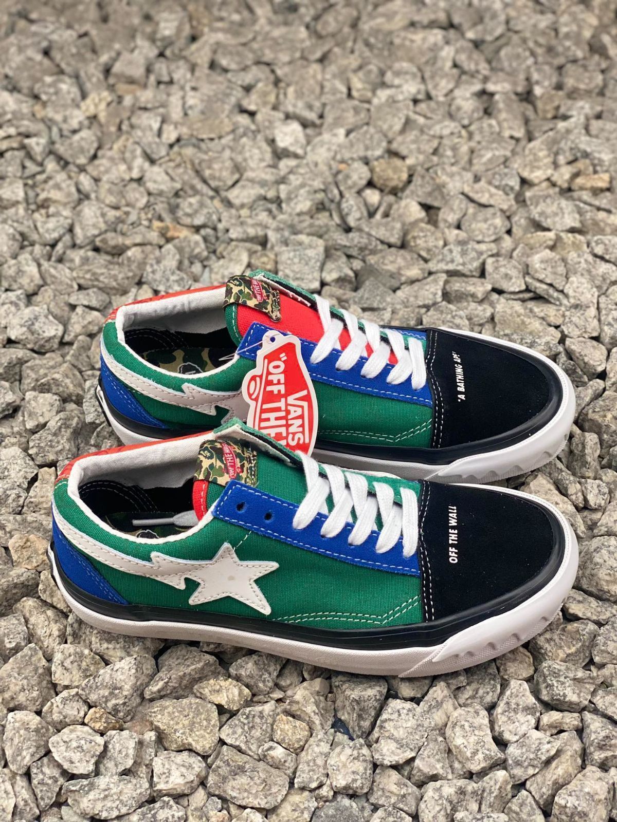 今日特価】BAPE X Vans Old Skool コラボレーション スニーカー