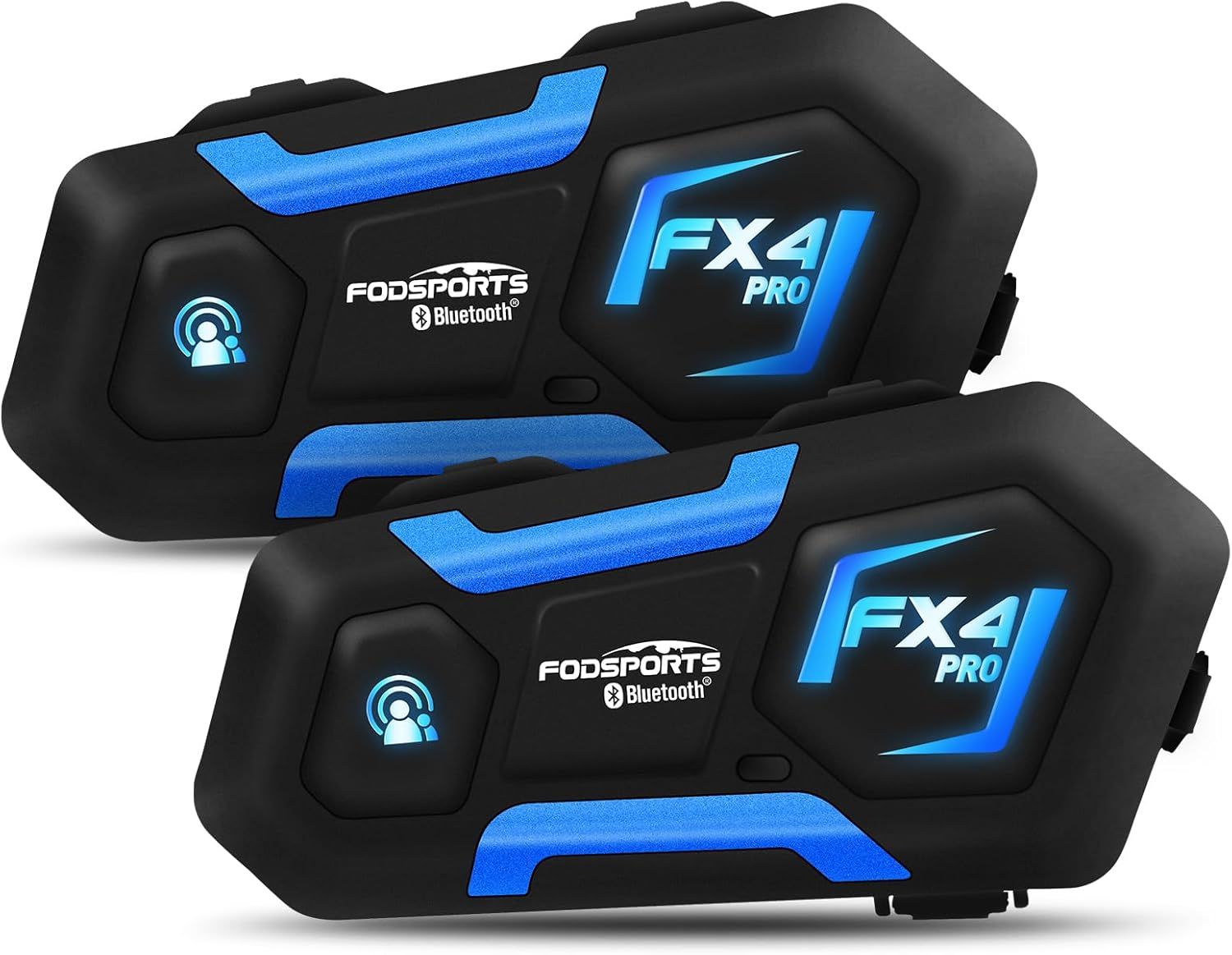 FODSPORTS バイク インカム FX4 PRO インカム 4人同時通話 バイクインカム FMラジオ聴け ユニバーサル接続 インカムバイク用Bluetooth5.0 IPX6防水 15時間以上使用可能 Hi-Fi音質 ヘルメットヘッドセット