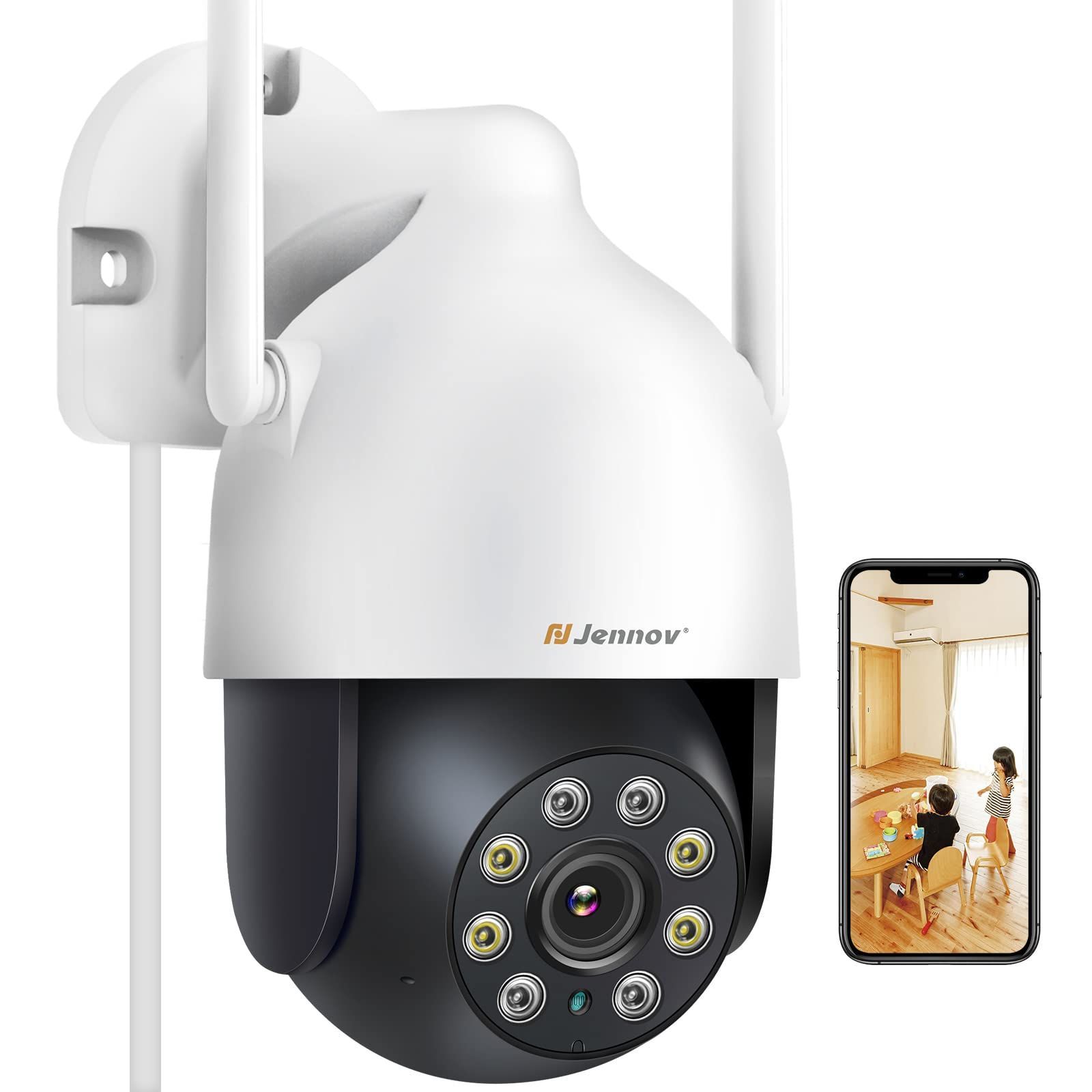 防犯カメラ 屋外 防水 wifi 自動追尾機能 JENNOV 家庭用 300万 防犯カメラ 屋外 防水 wifi 自動追尾機能 JENNOV 家庭用 300万