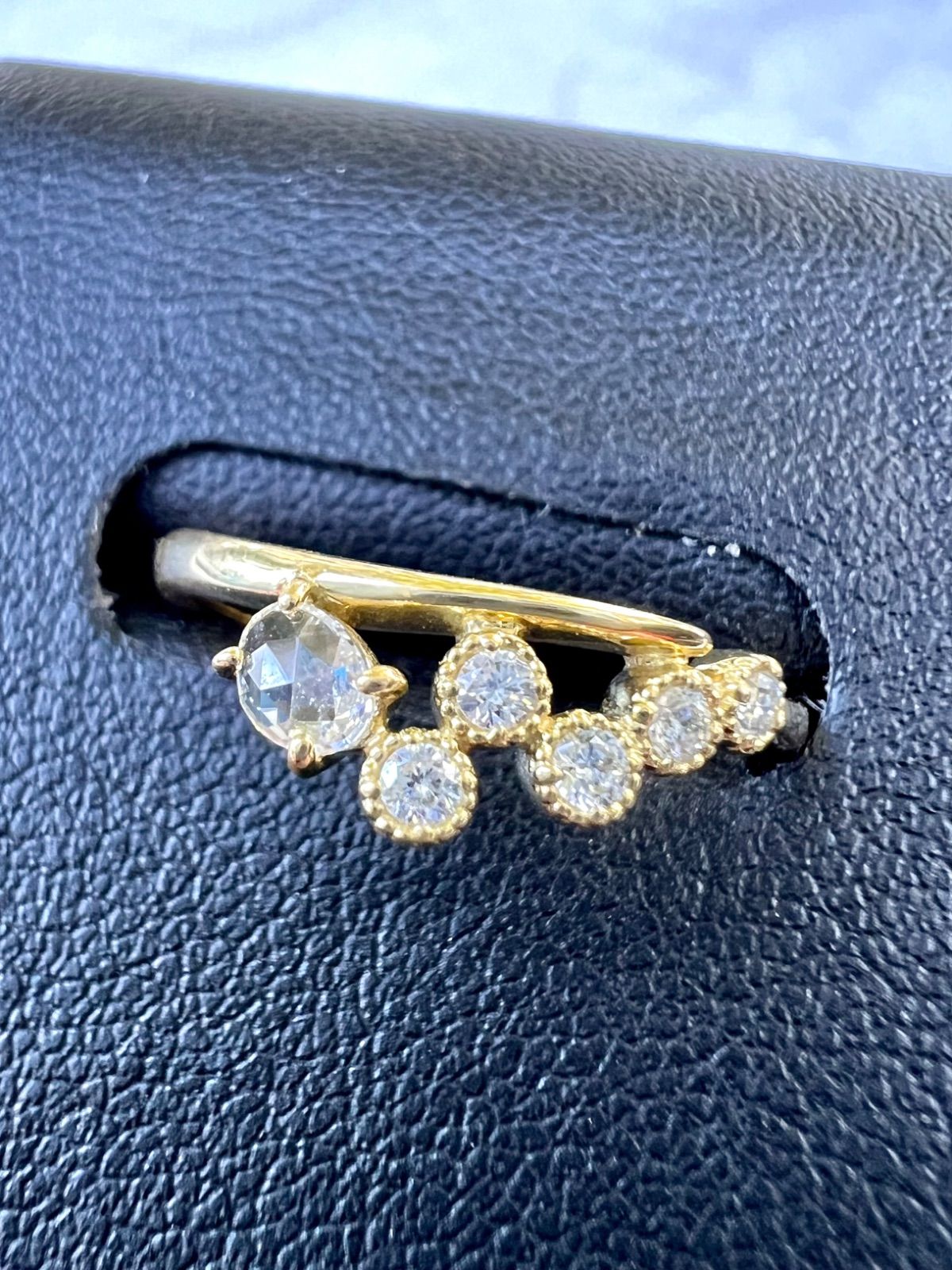 K18 0.11ctローズカットダイヤモンドリング