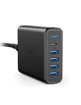 【中古】(非常に良い)Anker PowerPort I PD - 1 PD u0026 4 PowerIQ(Power Delivery対応 60W 5ポート USB-C急速充電器)【PSE認証済 / Power Delivery対応 / PowerIQ搭載】