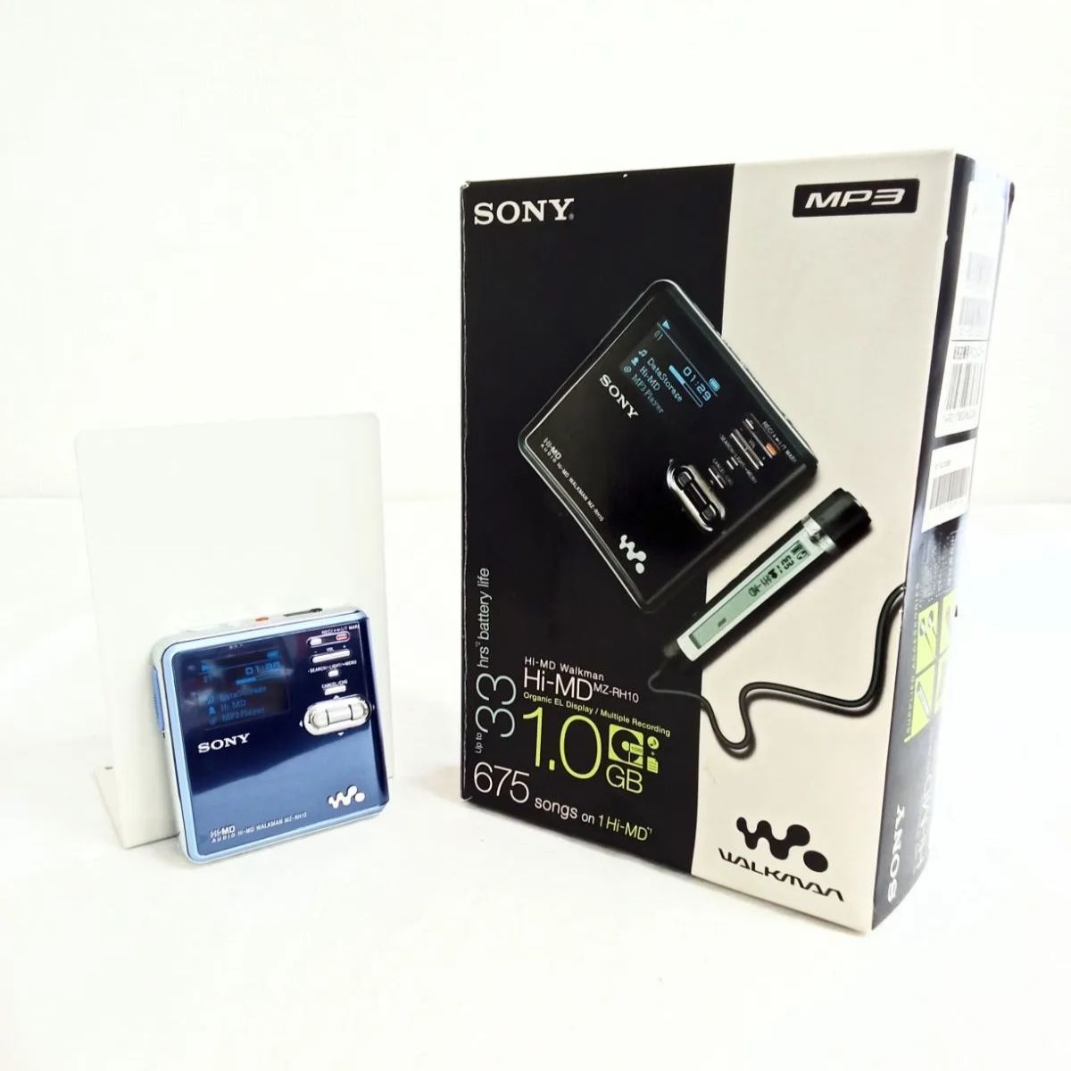 SONY ソニー WALKMAN ウォークマン MZ-RH10 Hi-MD ポータブルMDプレイヤー MP3 ブルー 取扱説明書付き 外 き オーディオ機器 電化製品 AKT5-30