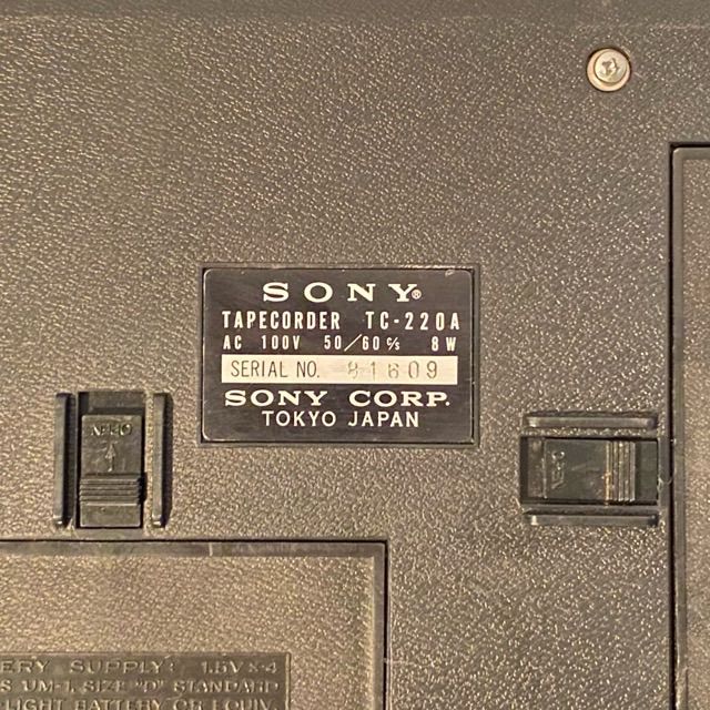 🔷SONY TAPECORDER TC-220A ソニー テープレコーダー オープンリール
