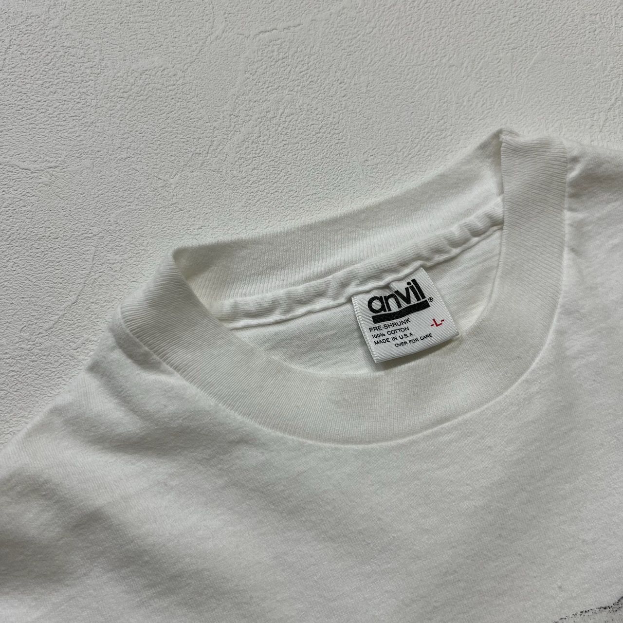 80s~90s USA 猫 シングルステッチ アニマル Tシャツ ホワイト L 古着 