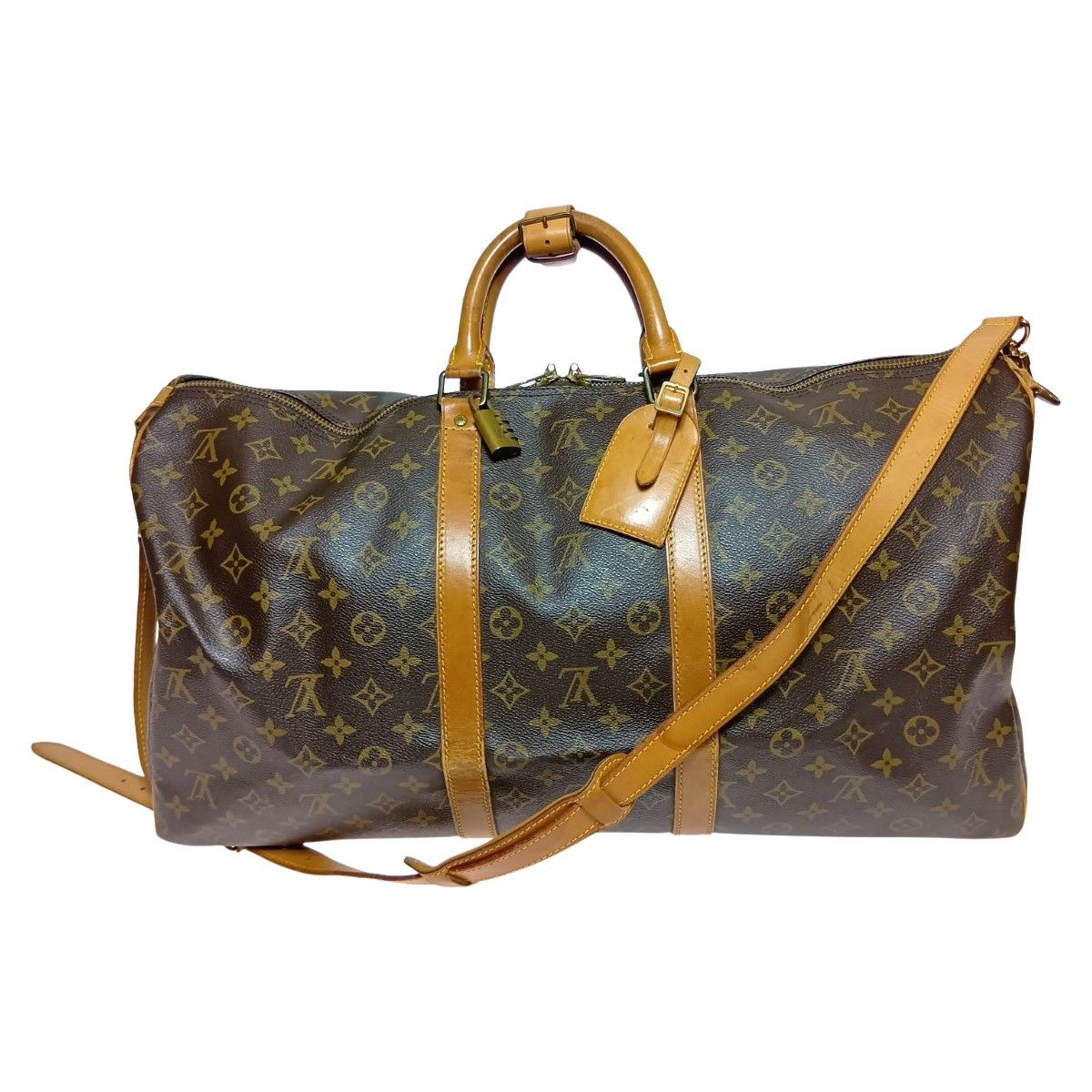 ◎◎LOUIS VUITTON ルイヴィトン モノグラム キーポル バンドリエール55 ボストンバッグ M41414 ブラウン