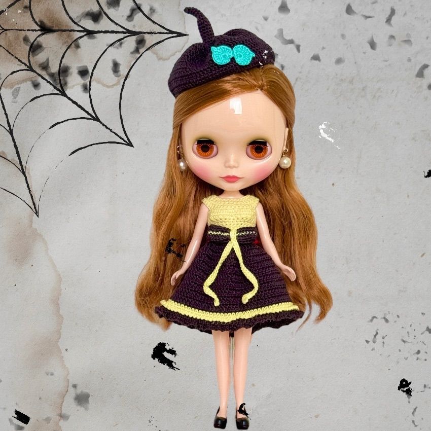 ブライス・アウトフィット🎃ハロウィンファッション🎃かぎ針編み