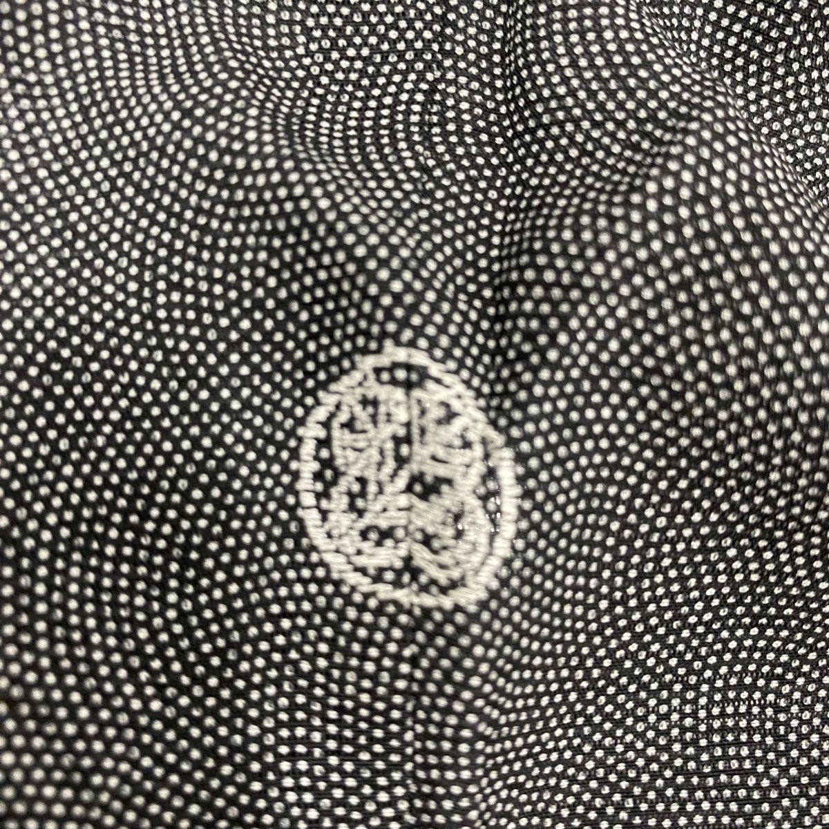 江戸小紋 身丈163cm 裄丈65cm M 薄物 落款 鮫 墨色 正絹 美品 名品 一  