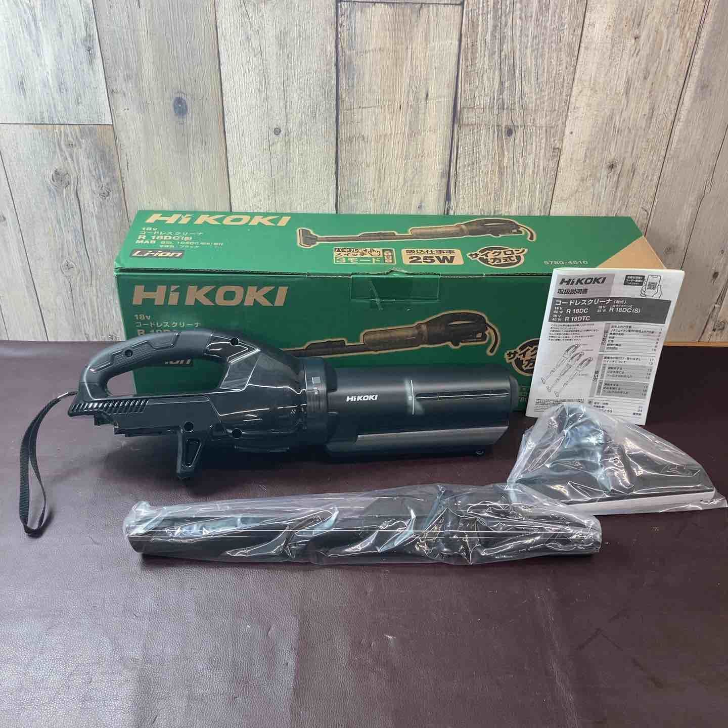 ♥品 店頭展示品 ハイコーキ HIKOKI 旧 日立工機 18V コードレスクリーナー R18DC S NN 本体のみ 東大和店