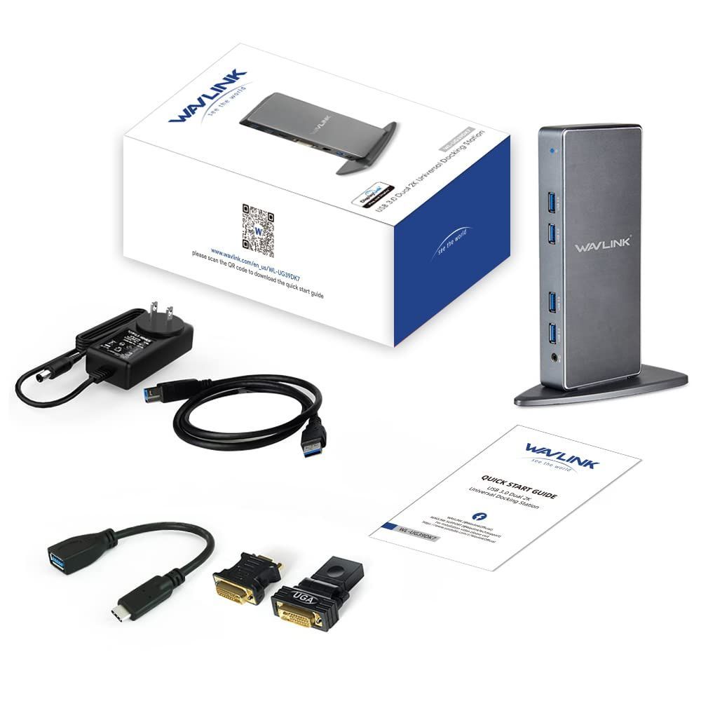 WAVLINK USB 3.0ドッキングステーション DisplayLink チップセット採用 デュアル ディスプレイ HDMI 最大解像度 - 5