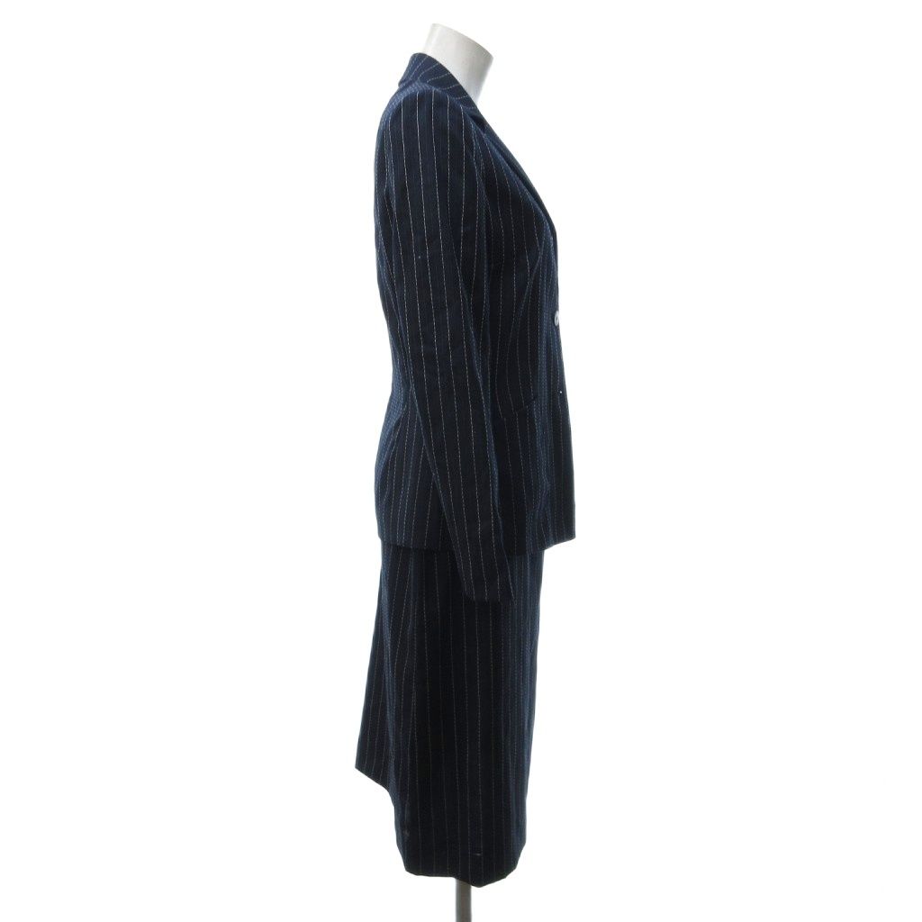 ※HANAE MORIハナエモリ スカートスーツ9M※ ハナエモリ HANAE MORI ストライプ スーツ セットアップ