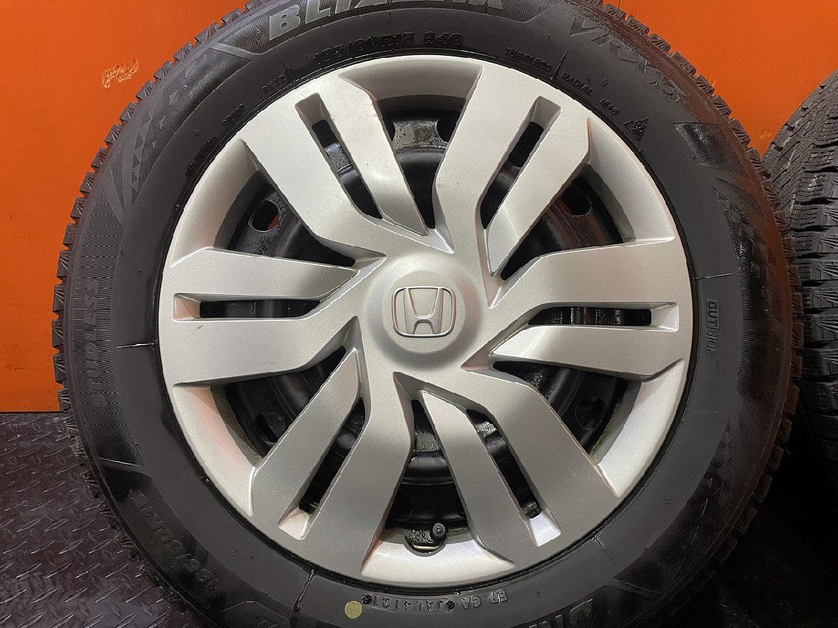 BS BLIZZAK VRX3 185/60R15】スタッドレス【ホンダ 純正ホイール 15