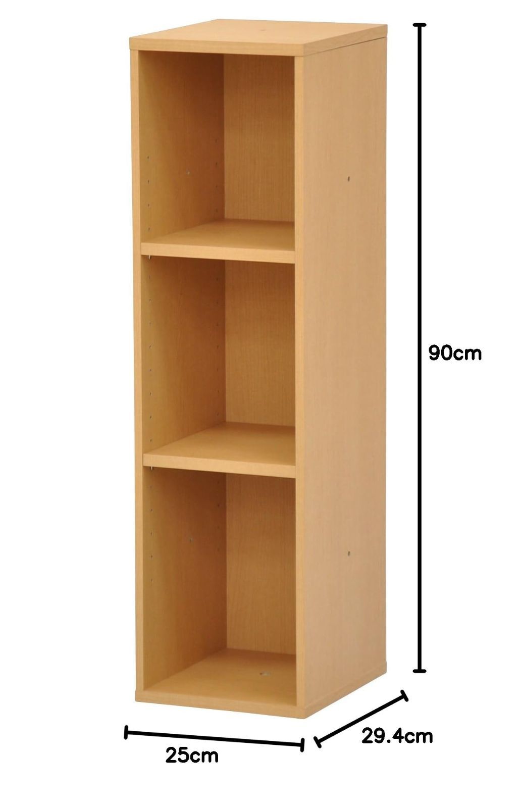ニュープレージ 高さ90 cm 奥行29 4 ナチュラル 幅25 NPG 9025 ボックス3段 AIS NA エイアイテック AITECH カラーボックス リビング収納 家具 インテリア