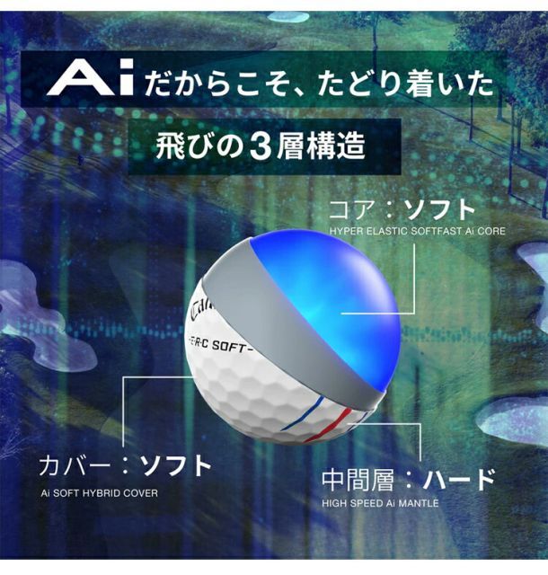 まとめ買いキャロウェイイーアールシー ソフトゴルフボール3ダースセット