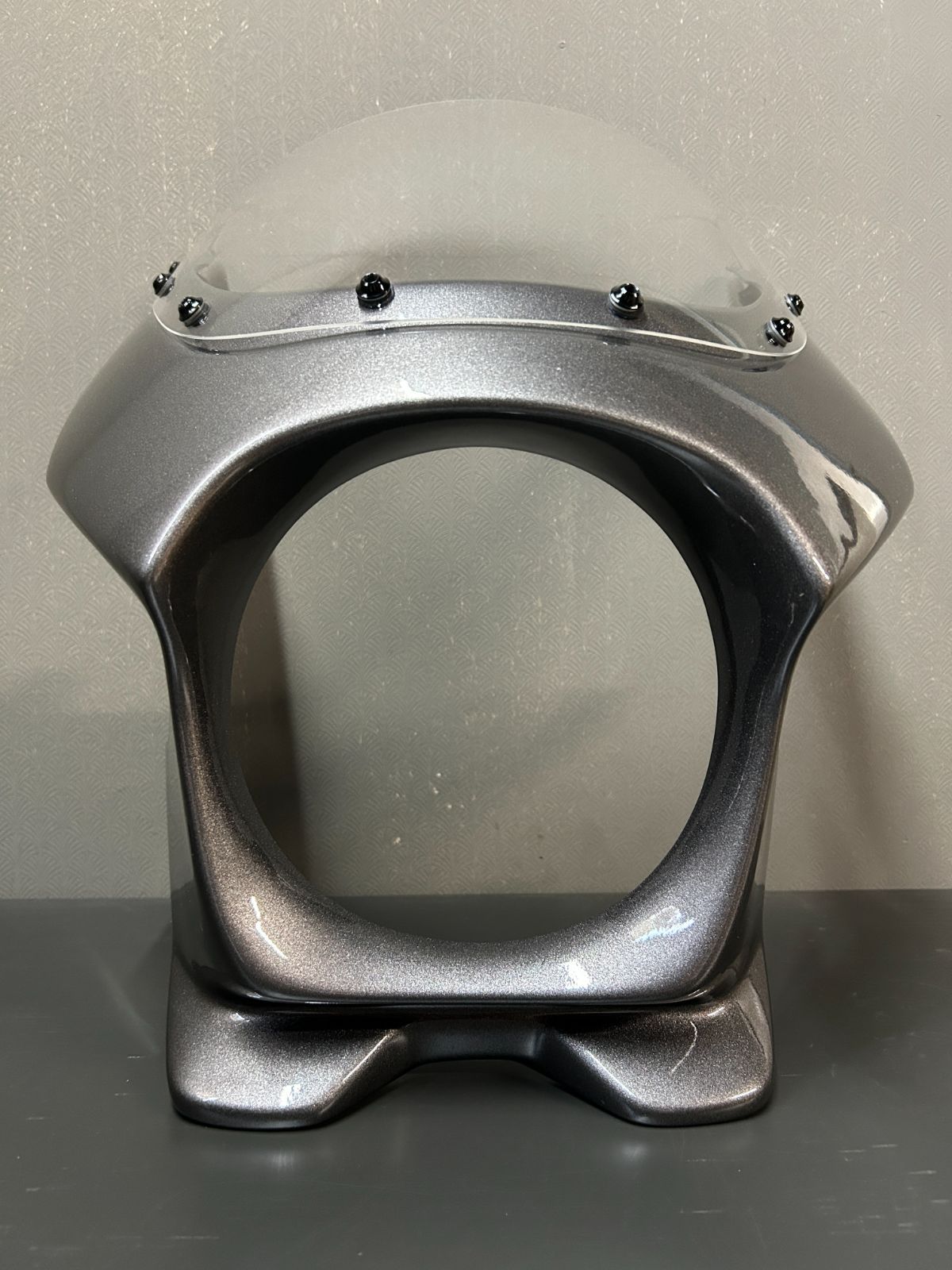 Z650RS ビキニカウル メタリックマットカーボングレー 純正色 ショートスクリーン クリア マウントボルト ボルト類一式付属