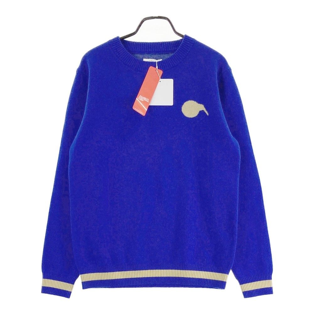 サイズ：L PALMS&amp;CO KIWI&amp;CO  カシミヤ混 ニット セーター  ブルー系 [240101469996] ゴルフウェア メンズ ストスト サイズ：L PALMS&CO KIWI&CO カシミヤ混 ニット セーター ブルー