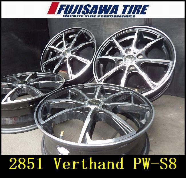 2851 B▲送料無料▲Verthandi PW-S8 ホイール▲15x4.5J 4穴 PCD100 45▲4本