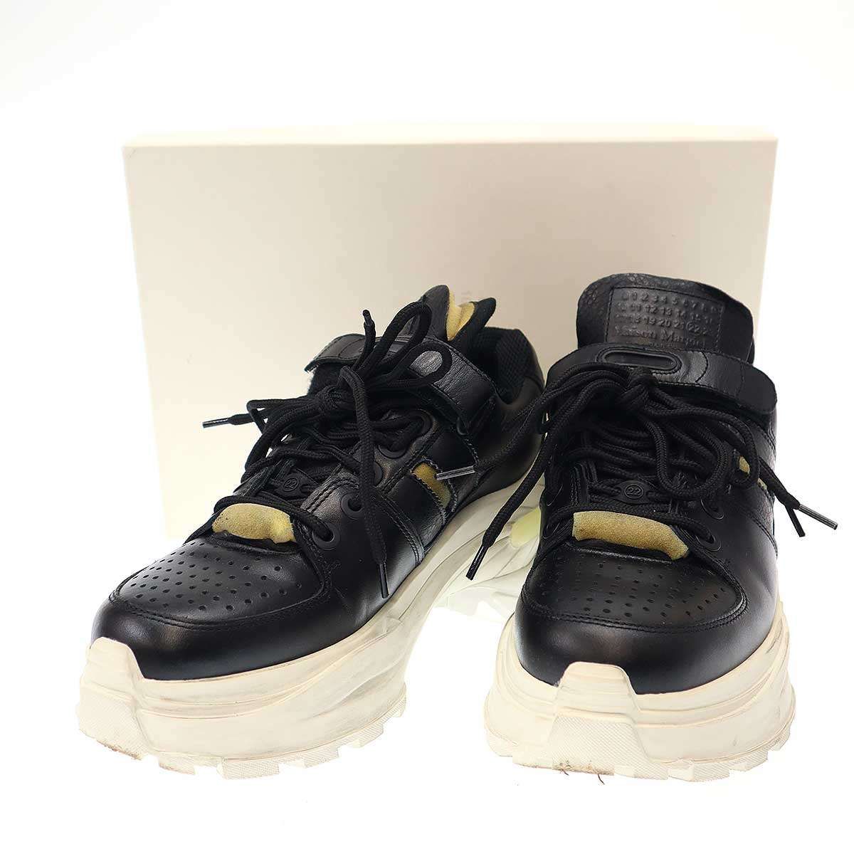 Maison Margiela22 メゾン マルジェラ 18AW Low Top Retro Fit Sneakers スニーカー S39WS0037 ブラック 41 Maison Margiela22 メゾン マルジェラ 18AW Low Top Retro Fit