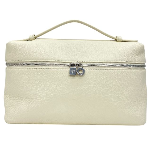 ロロピアーナ FAN4046 エクストラポケット ポーチ L27 2WAY ハンドバッグ ショルダーバッグ キャンバス ウィスパーホワイト Loro Piana レディース 感 上品デザイン 人気モデル