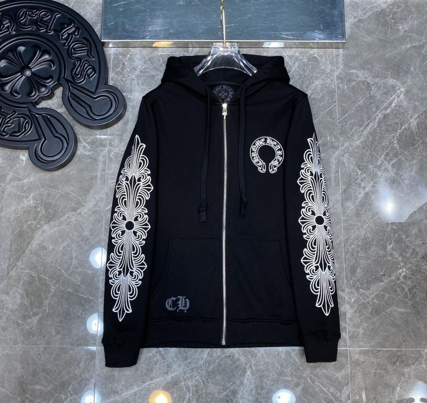 Chrome Hearts クロムハーツ ジップパーカー 長袖 十字架 柔らかい 快適 軽い 柔らかい トップス 長袖 人気 男女兼用 並行輸入品 9