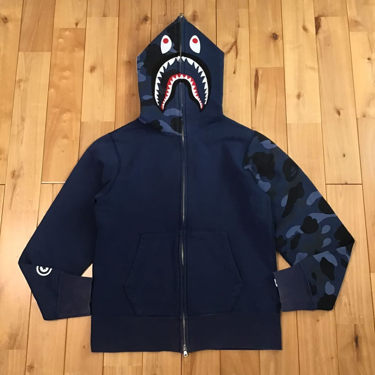 エイプ a bathing apeパーカー ネイビー