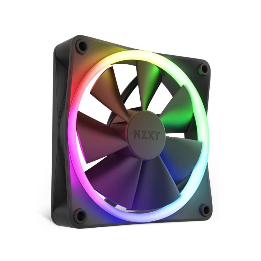 NZXT F120RGB 120mm x3 RGBコントローラ付属 ブラック PCケースファン RF-R12TF-B1 FN1763