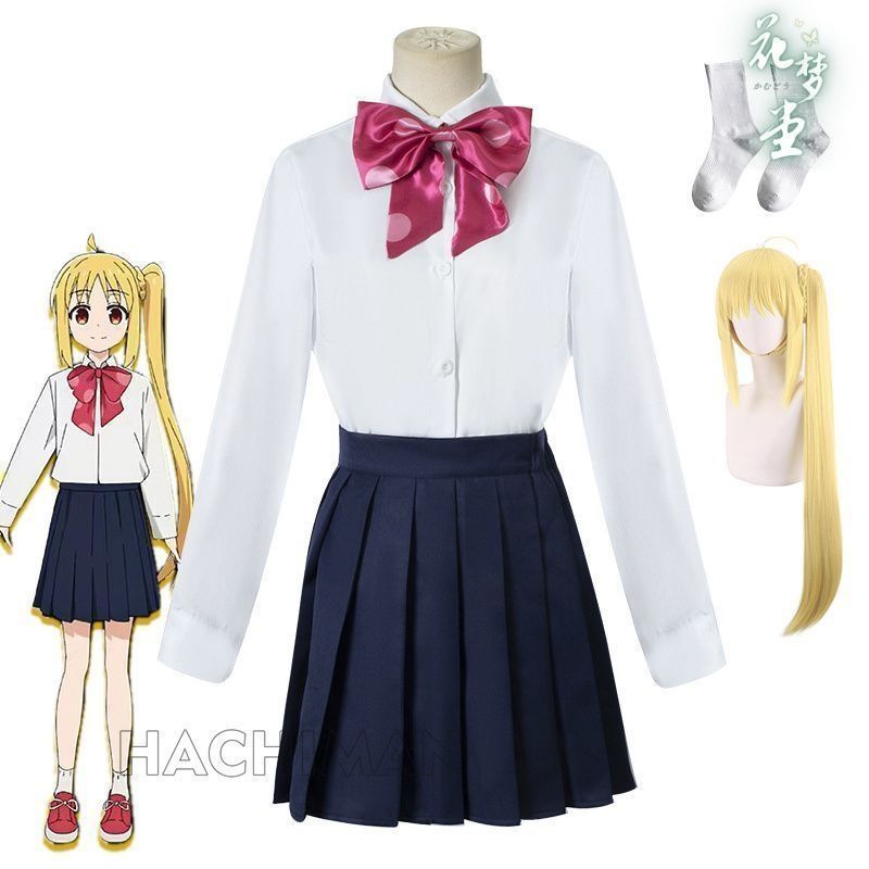 ぼっちざろっく コスプレ衣装 ウィッグ付き カツラ 伊地知虹夏 いじちにじか 制服 Ijichi Nijika コスプレ グッズコスプレ キャラ 人気 ア