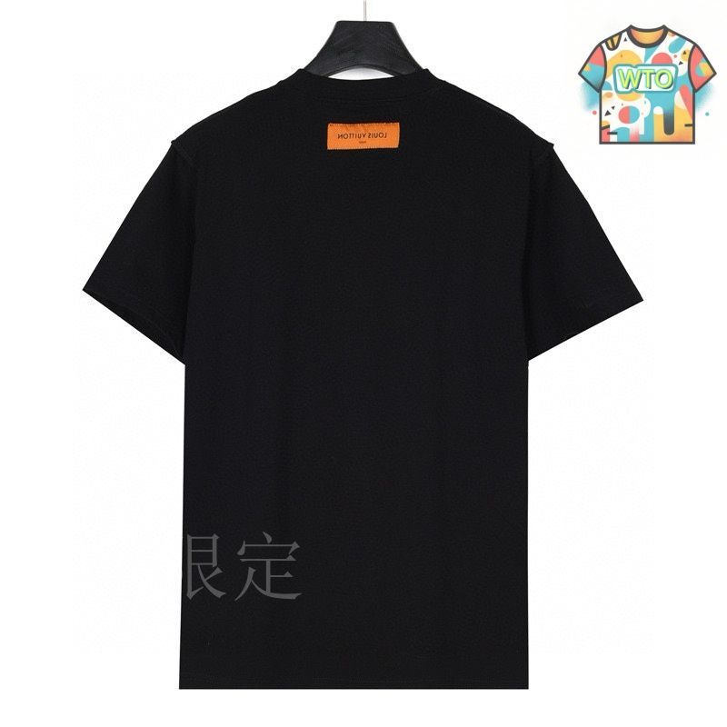 【LOUIS VUITTON】シンプルデザイン クール◎エンボスLV Tシャツ 今日特価】LouisVuitton 3D リリーフ エンボス T シャツ-1