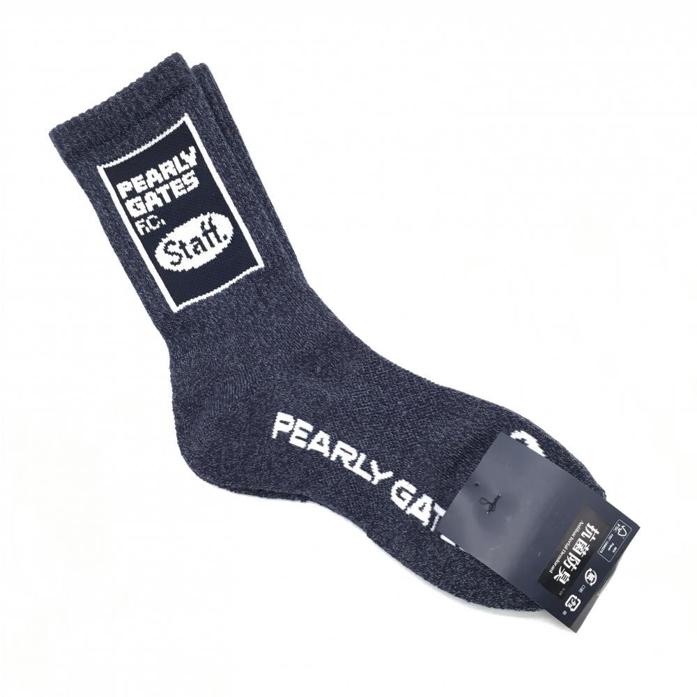 超美品】パーリーゲイツ レギンス ネイビー×白 ロゴ総柄