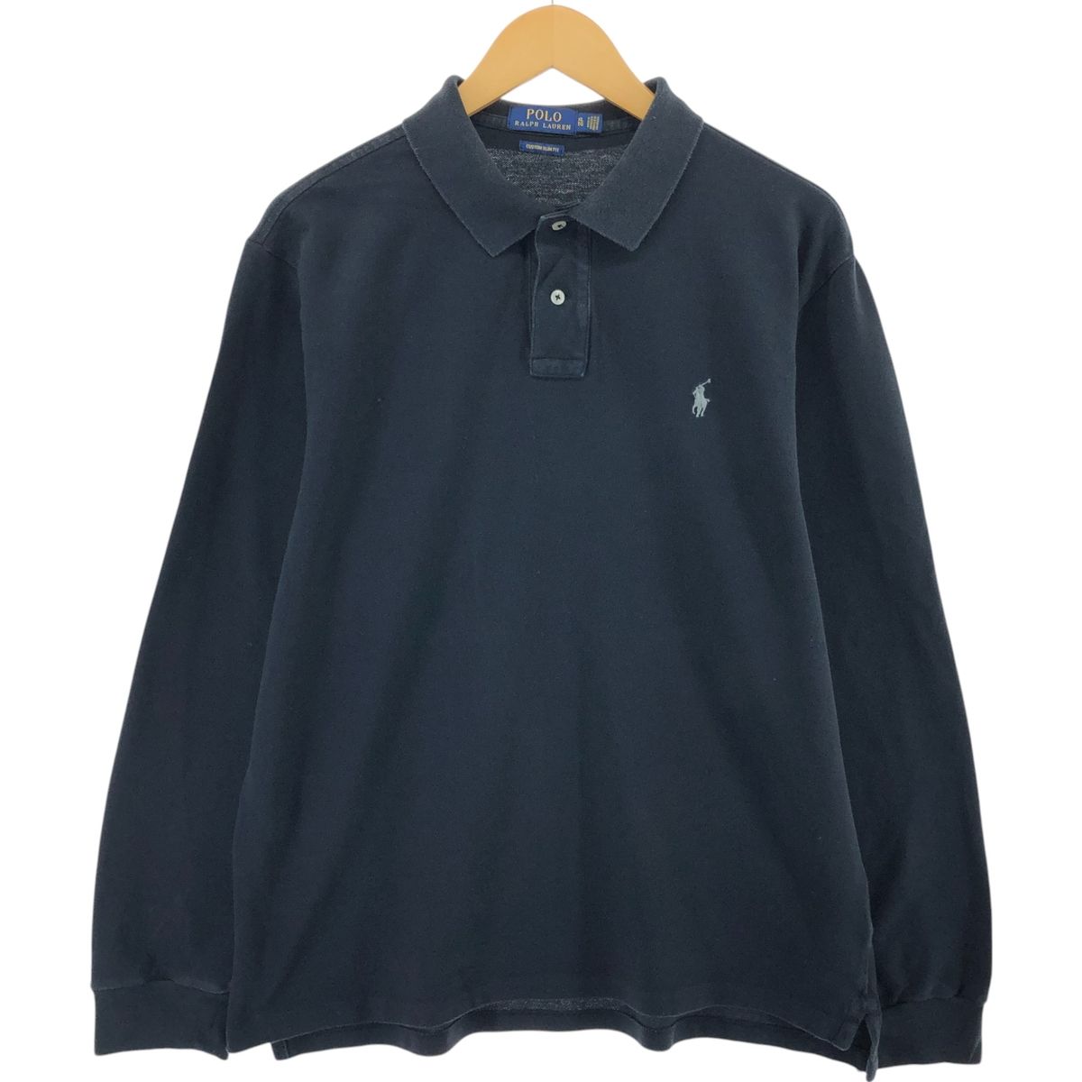 古着 ラルフローレン Ralph Lauren POLO RALPH LAUREN CUSTOM SLIM FIT 長袖 ポロシャツ メンズXL相当/eaa508241