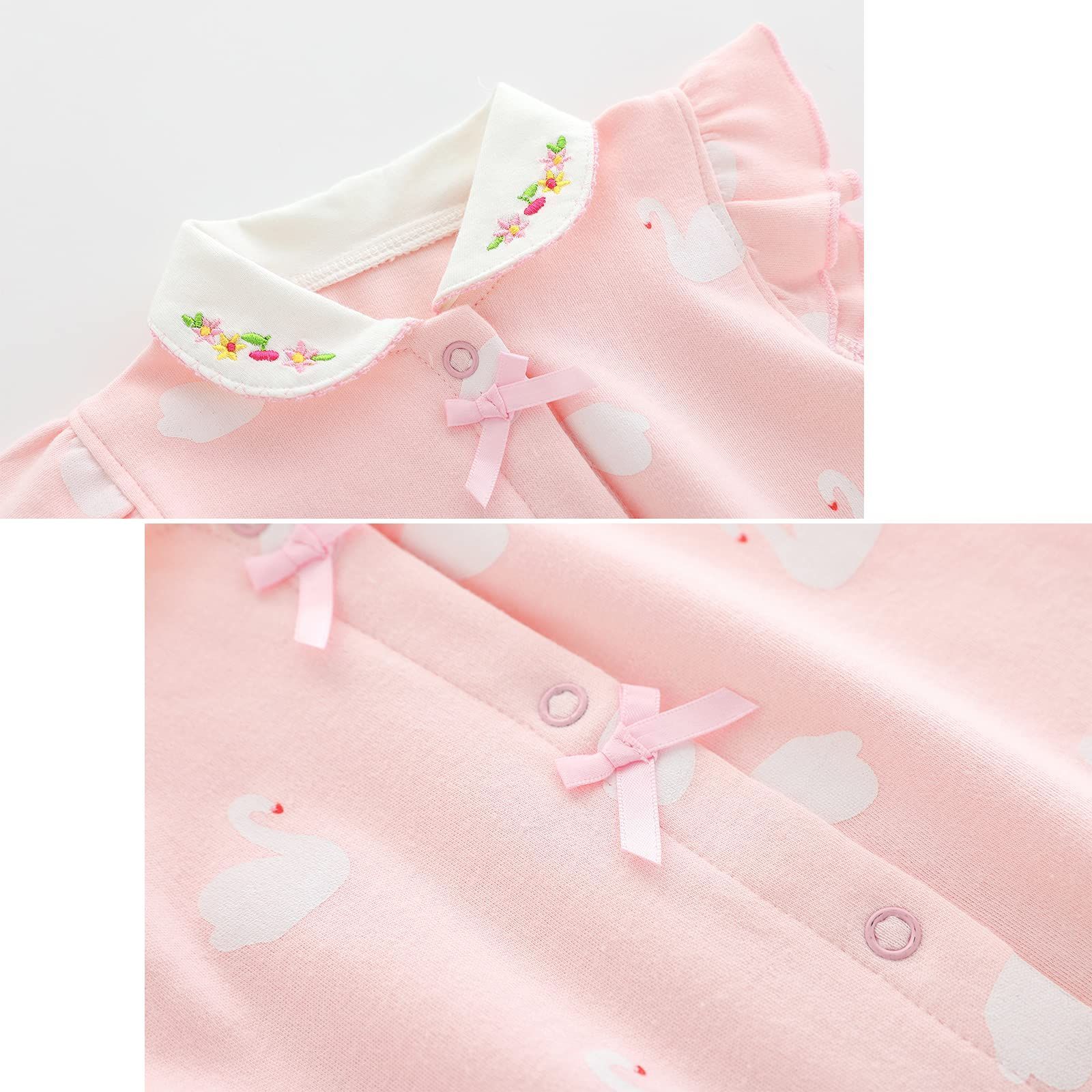 【新品未開封】 ロンパース 女の子 赤ちゃん 夏 カバーオール ノースリーブ 前開き かわいい [Feidoog] 着替え便利 柔らかい 綿 ロンパース 女の子 ノースリーブ おむつ替え ボディスーツ オシャレ
