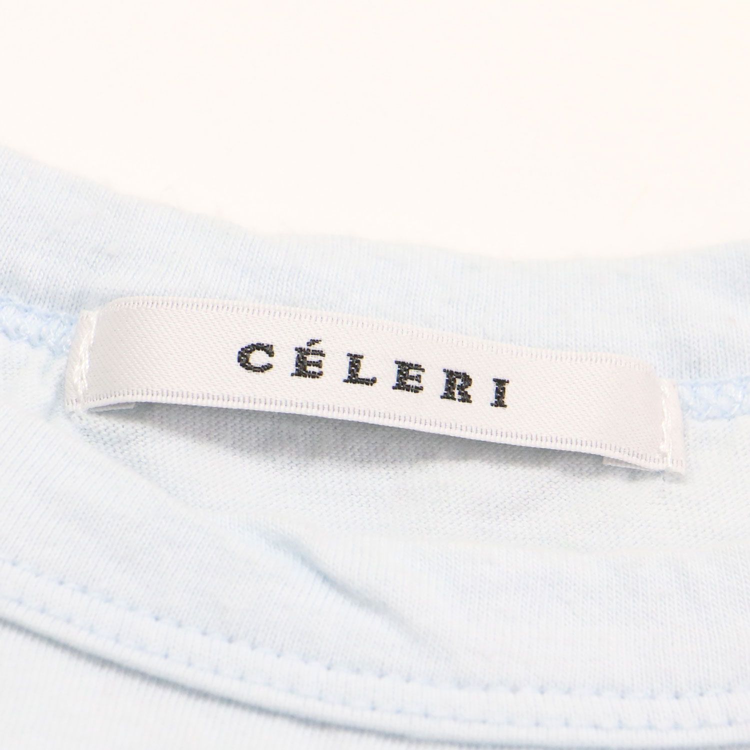 CELERI セルリ タンクトップ ライトブルー サイズ:FREE / クロップド タンクトップ / CROPPED / Tシャツ ショート丈 ノースリーブ クルーネック コットン / トップス カットソー【レディース】【中古】 CELERI セルリ タンクトップ ライトブルー サイズ:FREE / クロップド