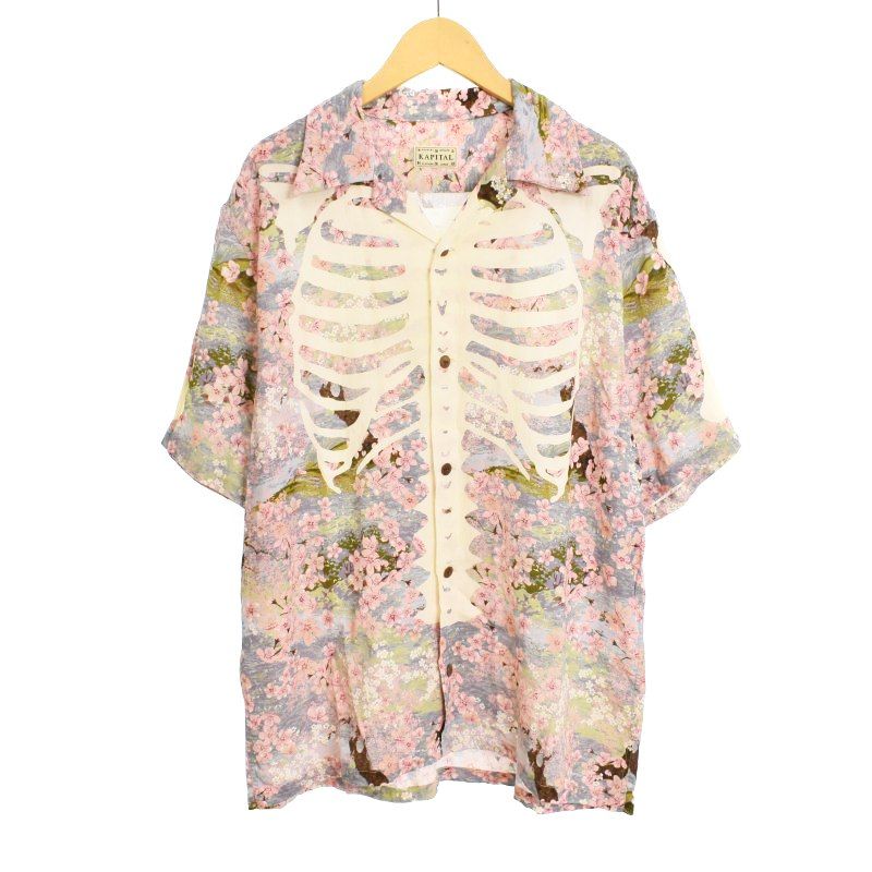 キャピタル kapital レーヨン 桜BONEpt アロハシャツ 半袖