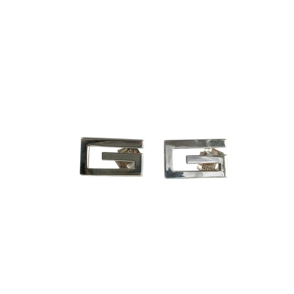 美品 GUCCI グッチ 925SV Gロゴ スタッドピアス アクセサリー 箱