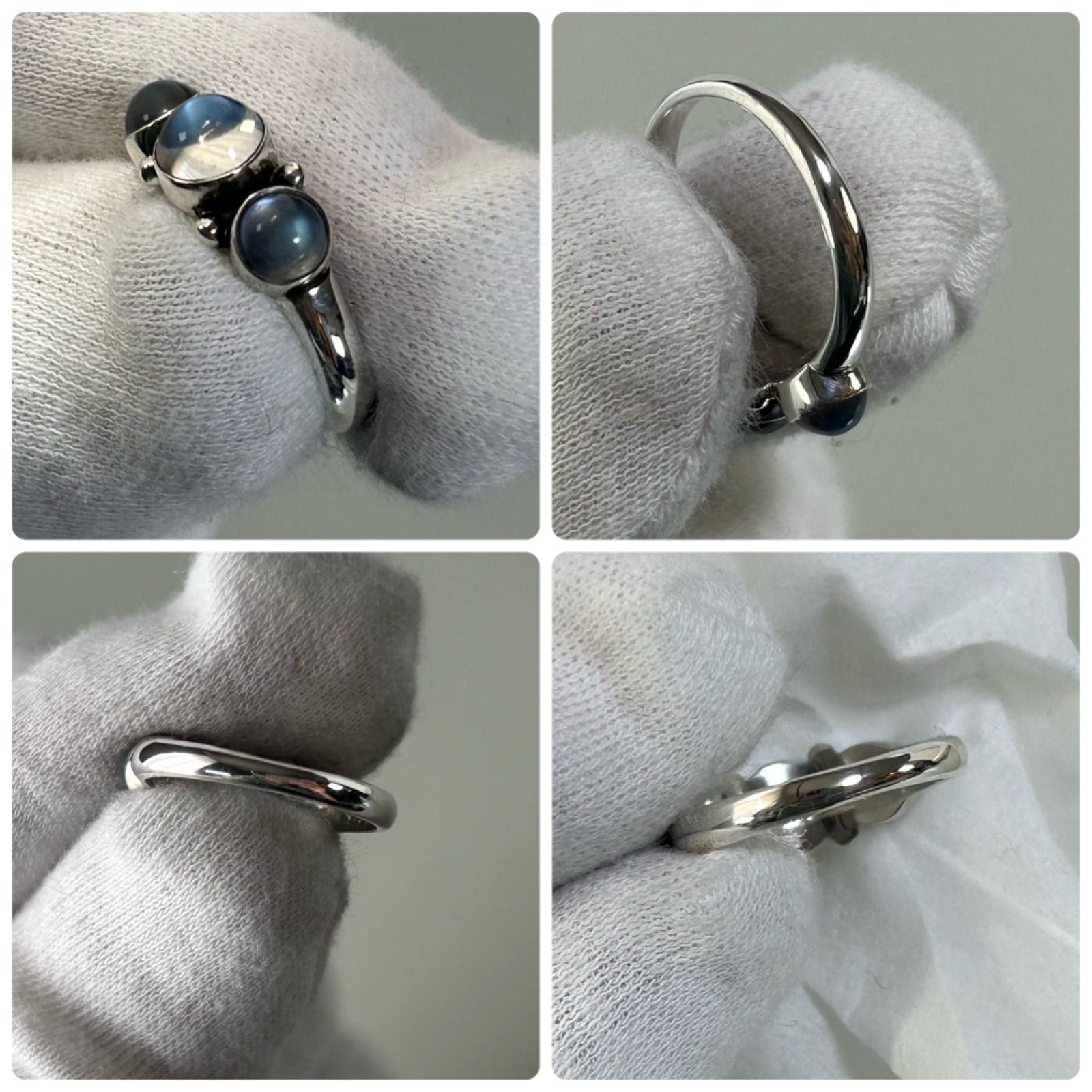 ジョージジェンセン リング 指輪 3 ムーンストーン 3P AG925 ジョージジェンセン リング 指輪 3 ムーンストーン 3P AG925 12.5号