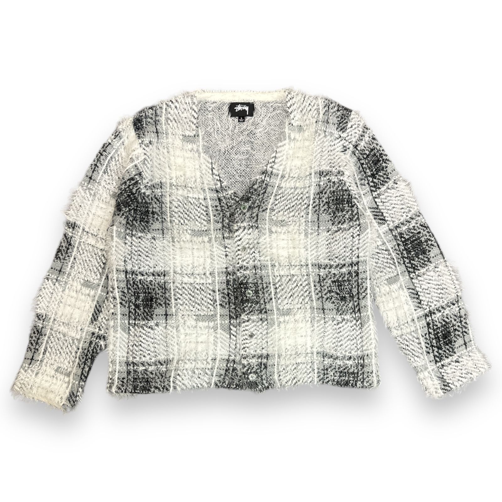 Stussy Hairy Plaid Cardigan ヘアリープレイドチェックカーディガン 