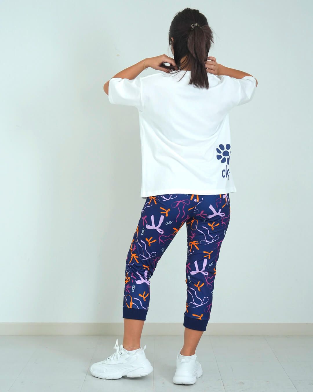 クラップ フィットネス ウェア clap フィットネスウェア レディース パンツ RIBBON CLAP E-SHUTOOOO M フリーサイズ ヨガウェア スポーツウェア イーシュット 柄 リボン 2025 LLC-HASEGAWATOSO_COM