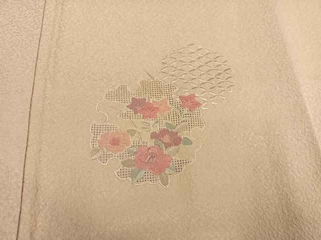 ［3417］訪問着 中国三大刺繍 汕頭刺繍 スワトウ 正絹 着物 袷 3417］訪問着 中国三大刺繍 汕頭刺繍 スワトウ 正絹 着物 袷