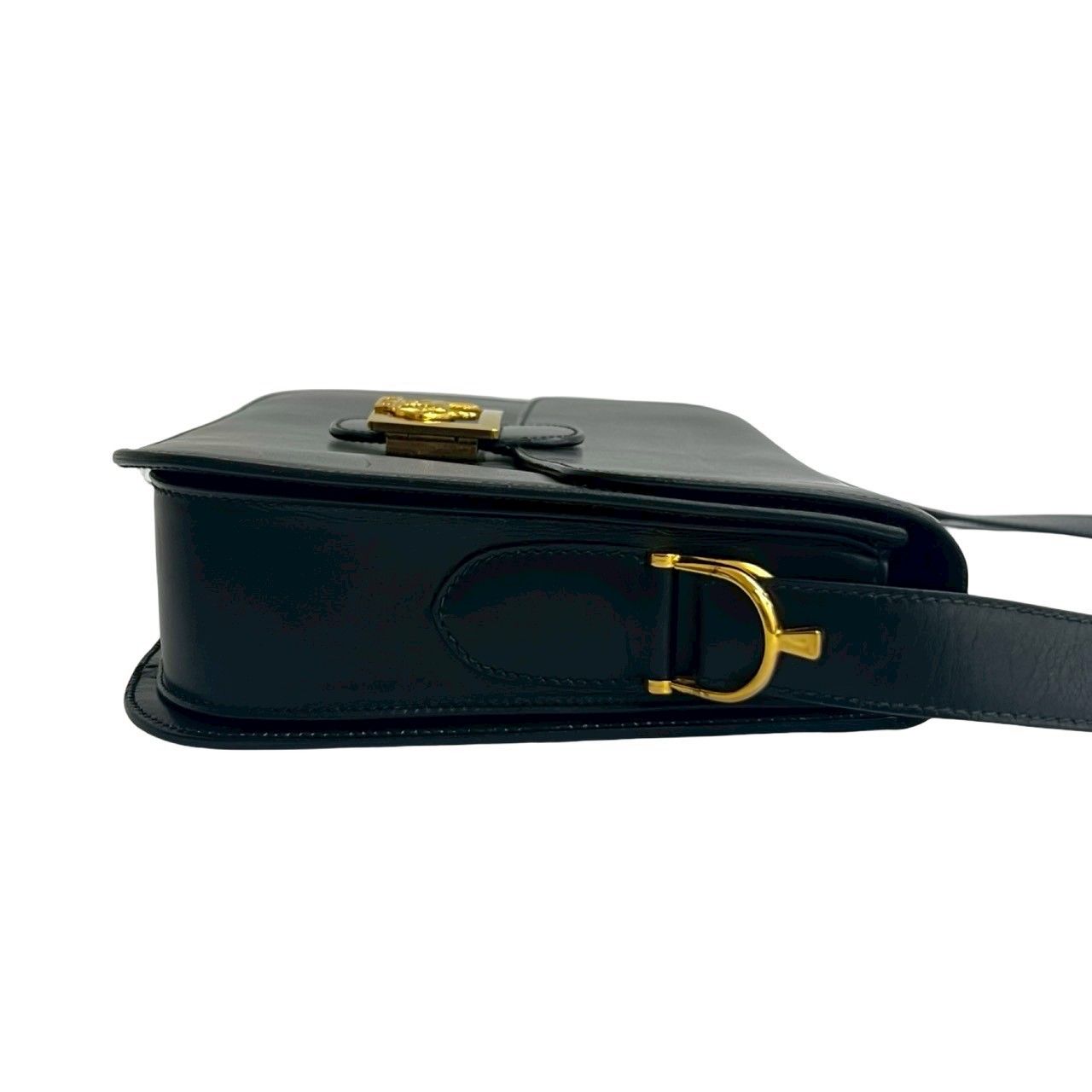極 美品 CELINE セリーヌ ヴィンテージ 馬車金具 カーフ レザー