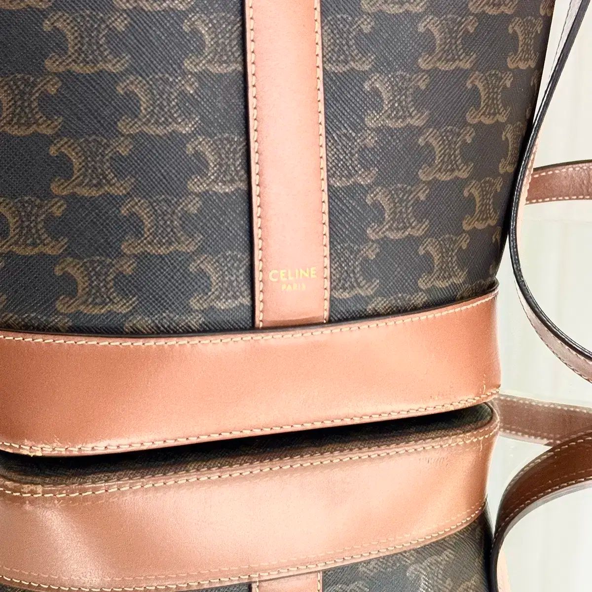 インボイス O Celine セリーヌ トリオンフ カバス バケットバッグ スモール 191442CAS DECORATOM_COM_BR