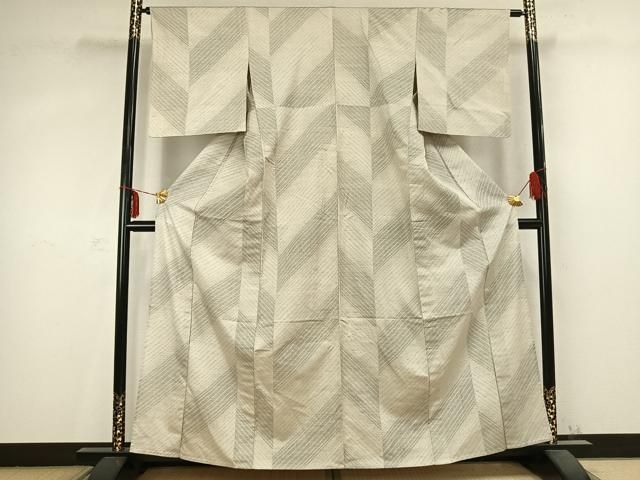 平和屋着物▽上質な紬 単衣 斜縞 正絹 逸品 AABC0541fy - メルカリ