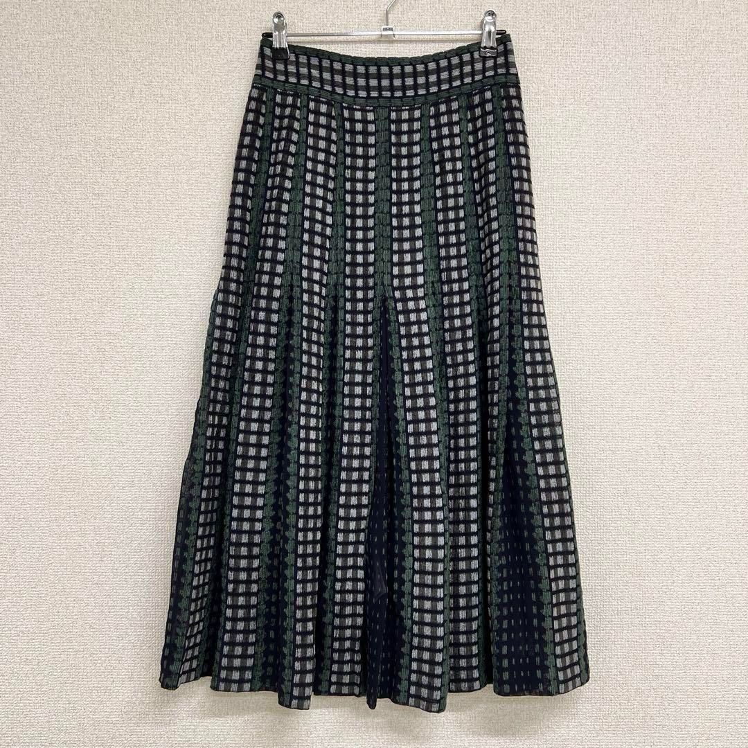 BOTTEGA VENETA ボッテガヴェネタ プリーツスカート フ ロング 総柄 レーヨン イタリア製 38