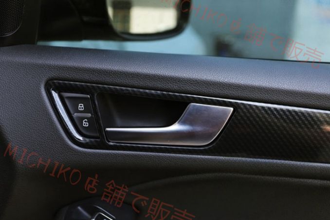 アウディ Q5 8R 2009-2017年 右ハンドル用 ギア シフト パネルカバー 助手席 装飾ステッカーなど7Pセット LAWEED_CL