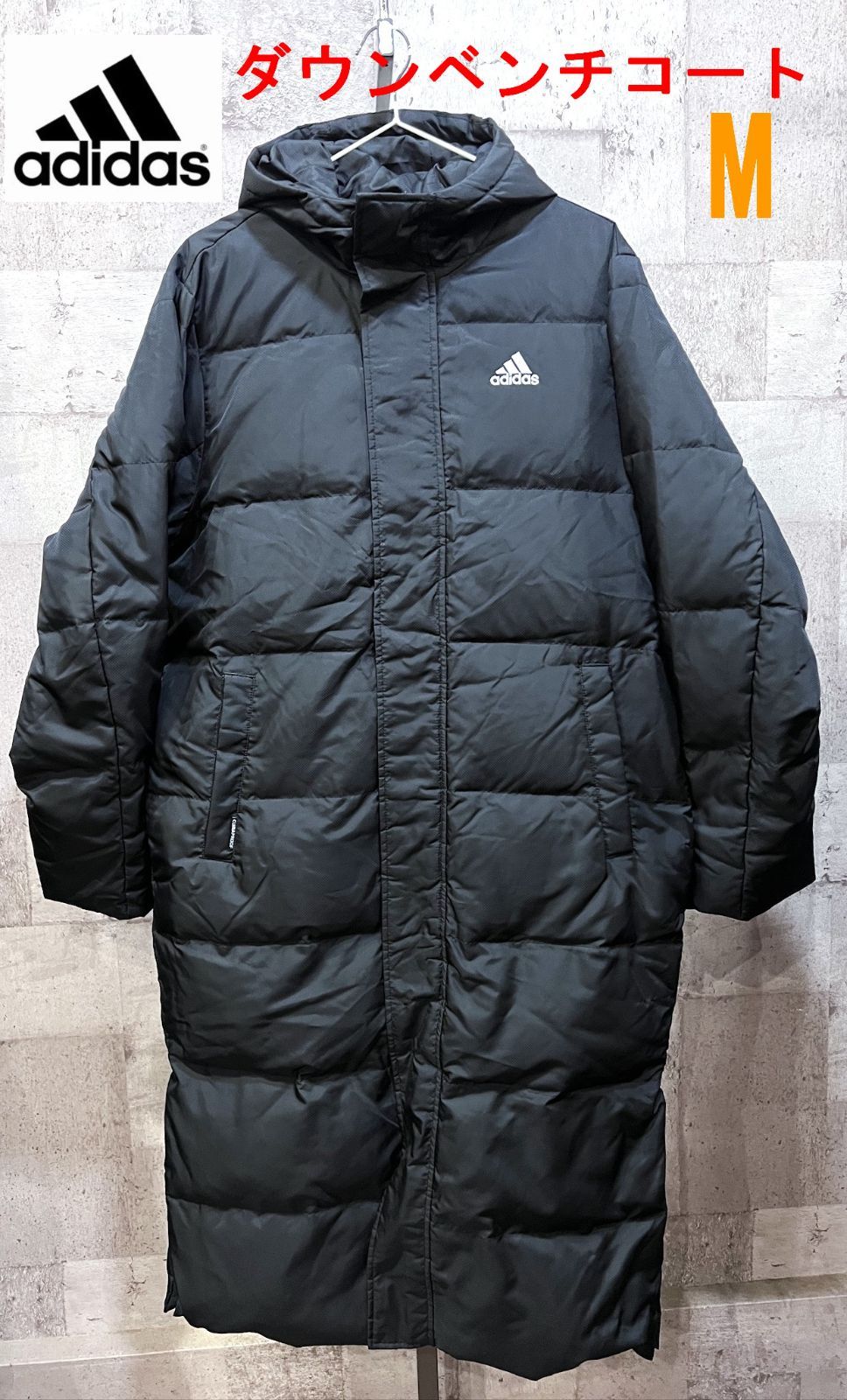 美品！adidas アディダス 黒ベンチコート ダウン80% アディダス(adidas) ベンチコート ダウンコート W BAFF DMT80