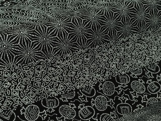 平和屋本店□極上 極型小紋 伝統工芸伊勢型写 横段取文様 参百貮拾選