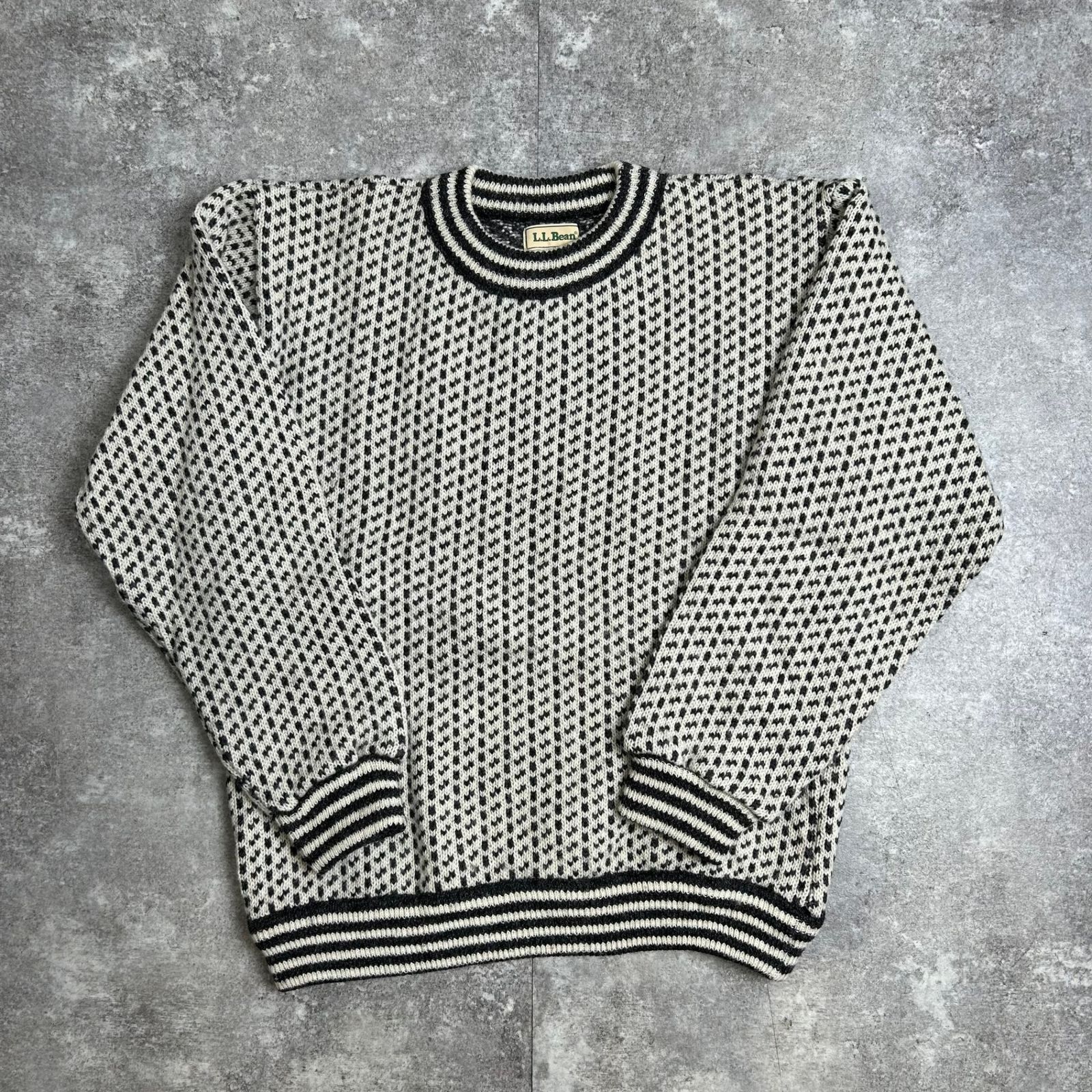 L.L.Bean バーズアイニット 80s 80s ノルウェー製 LLBean バーズアイ