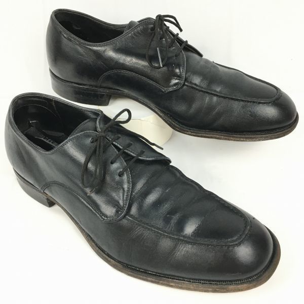 80s以前USA Vintage? オールレザー|グッドイヤー Uチップ|ビジネスシューズ 黒|BLACK サイズ9.5D|B 27.0-27.5程度|men s 管NO.ZE-181<sale>